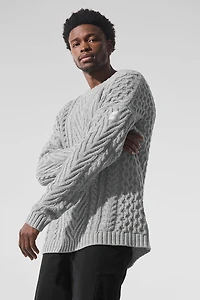 Cable Knit Crew Neck Sweater