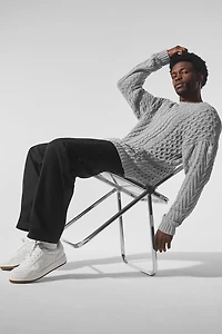 Cable Knit Crew Neck Sweater