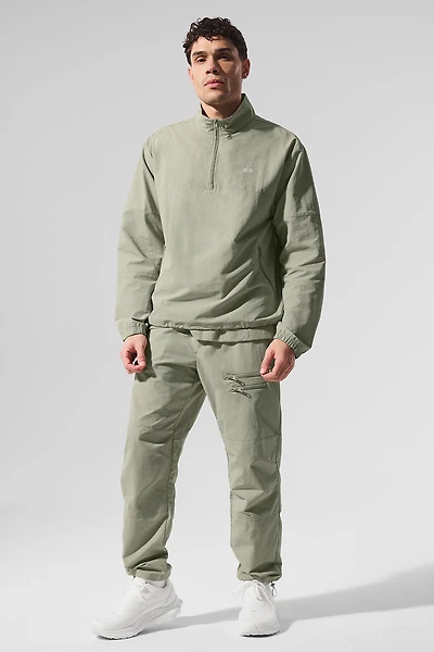 Light Weight Takeaway Track Pullover - Limestone