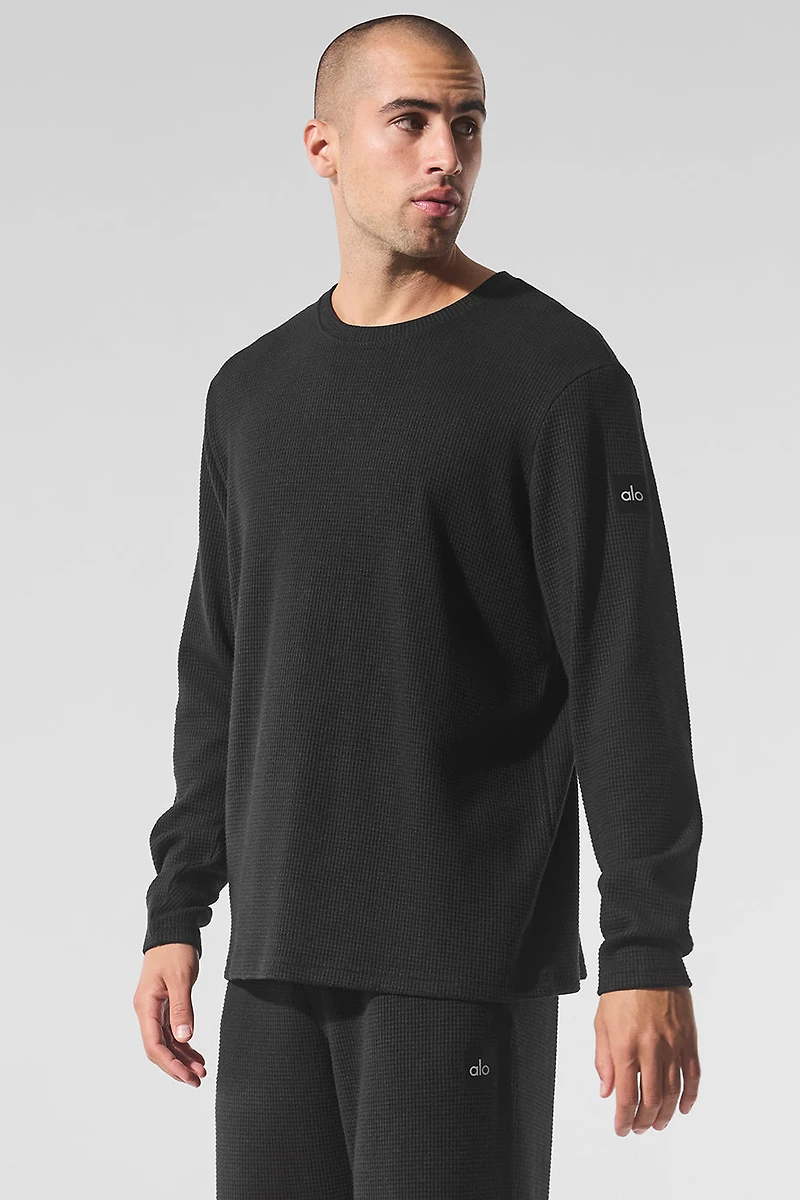 Elevate Waffle Long Sleeve Crew
