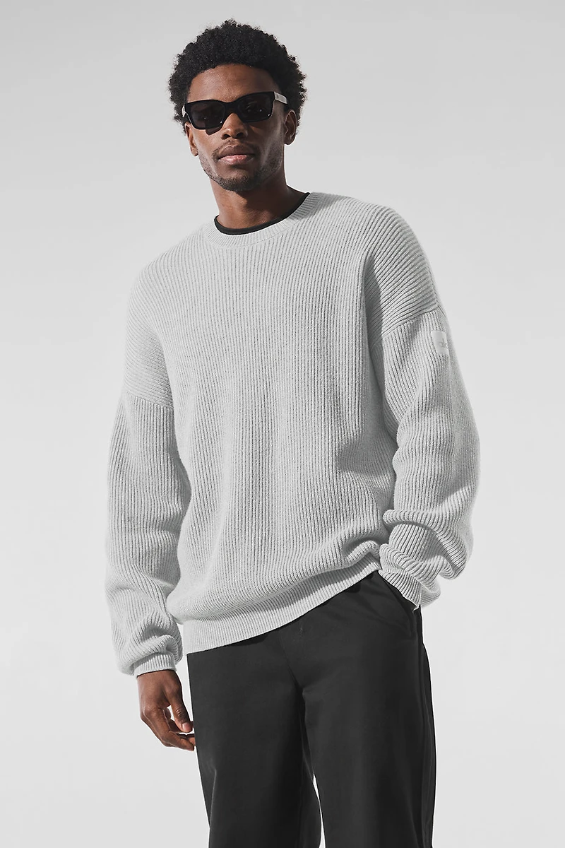 Domain Rib Knit Crew Sweater