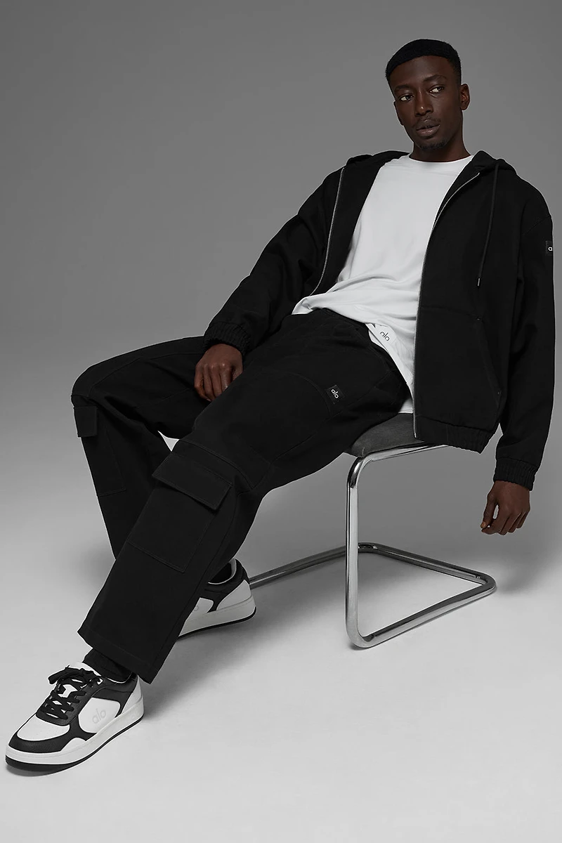 Cotton Canvas Full Zip Hoodie