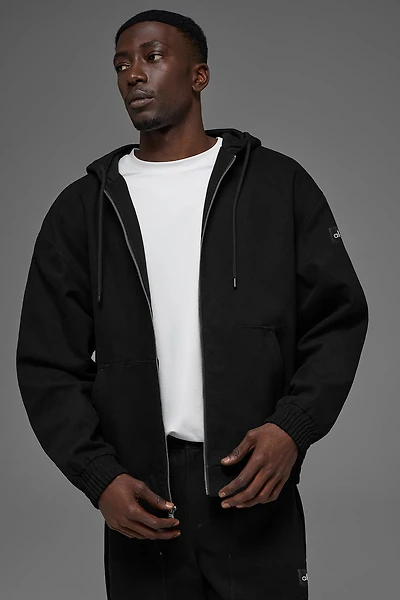 Cotton Canvas Full Zip Hoodie