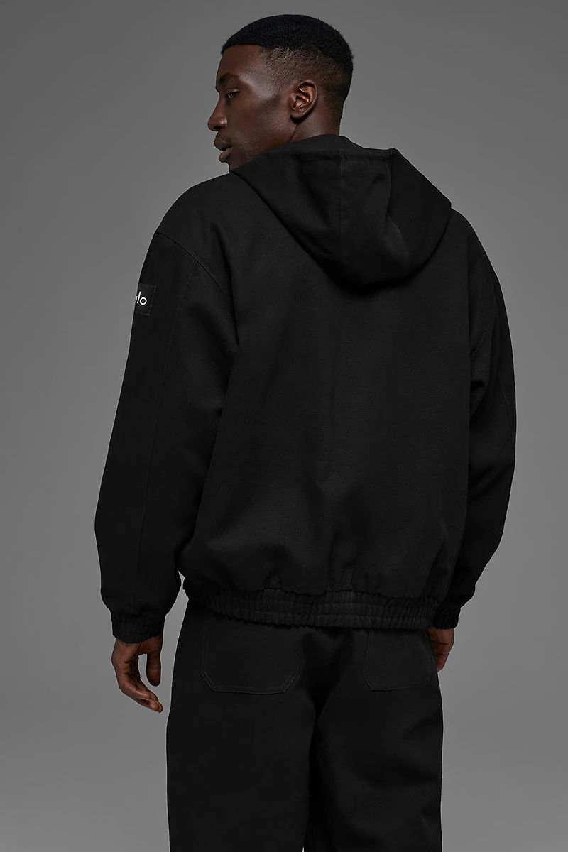 Cotton Canvas Full Zip Hoodie