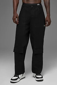 Cotton Canvas Carpenter Pant - Black