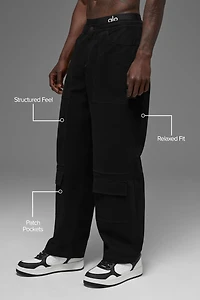 Cotton Canvas Carpenter Pant - Black