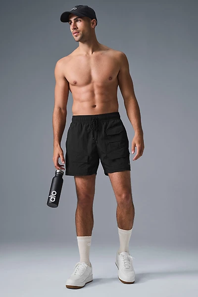 7" Crinkle Nylon Excursion Cargo Short
