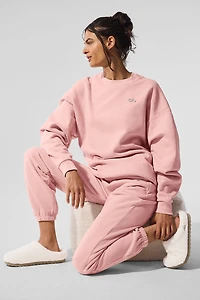 Accolade Crew Neck Pullover - Pink Quartz