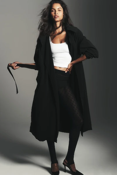 Crinkle On The Move Trench - Black