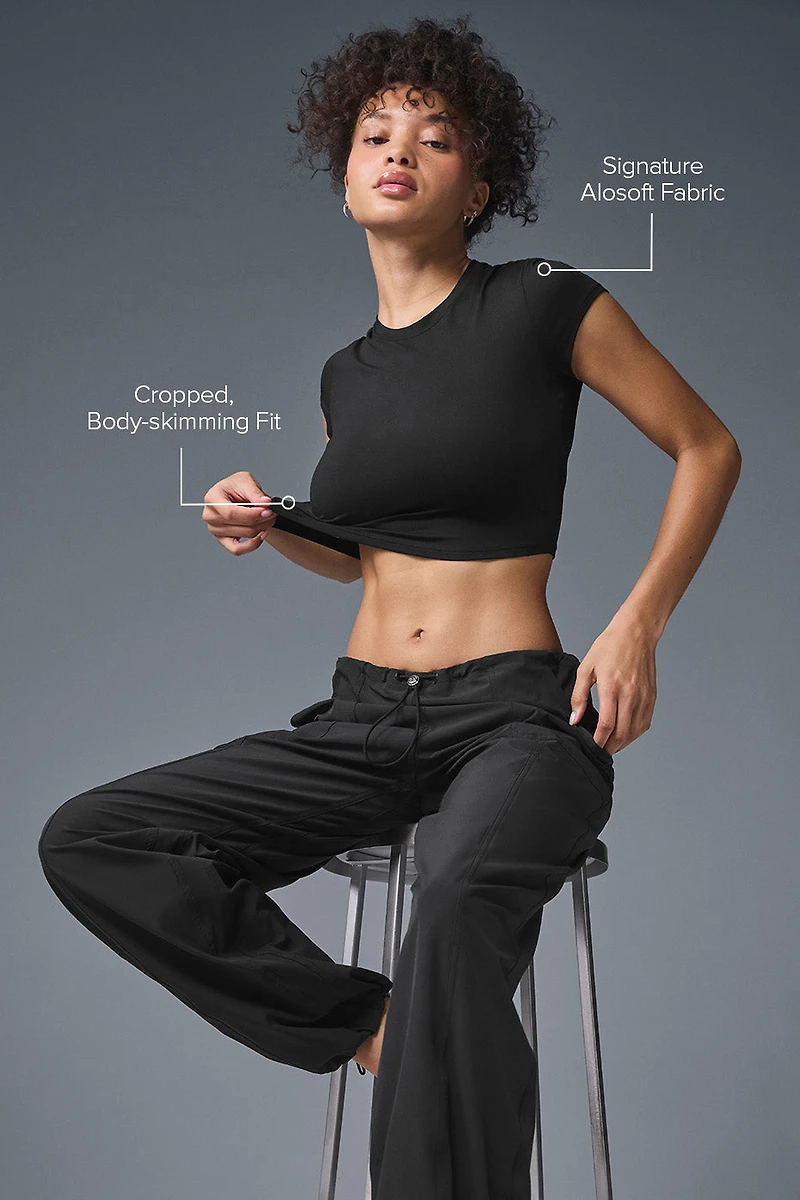 Alosoft Crop Finesse Short Sleeve