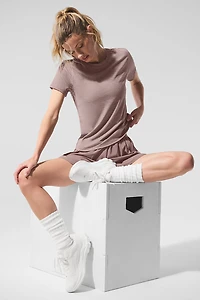 Ribbed Sea Coast Tee - Mushroom Heather