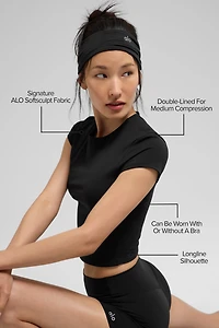 ALO Softsculpt Precision Short Sleeve Top - Black