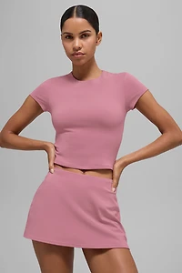 ALO Softsculpt Precision Short Sleeve Top - Pink Wild Rose