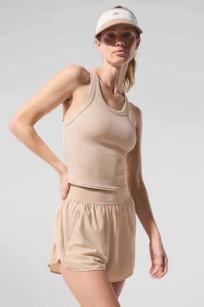 Goddess Ribbed Go-To Tank - Macadamia