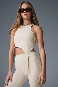 Alosoft Ribbed Revelation Tank - Oat Milk