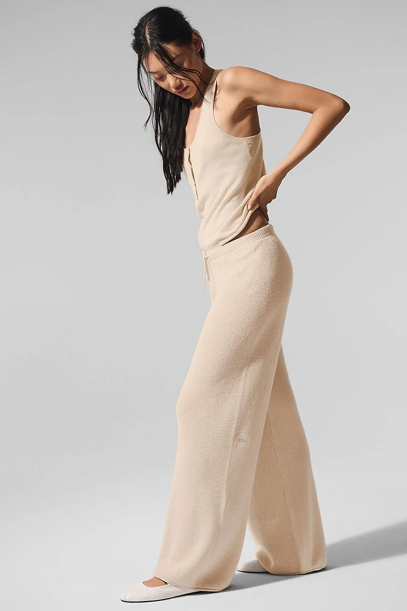 Supernatural Sweater Henley Tank - Macadamia