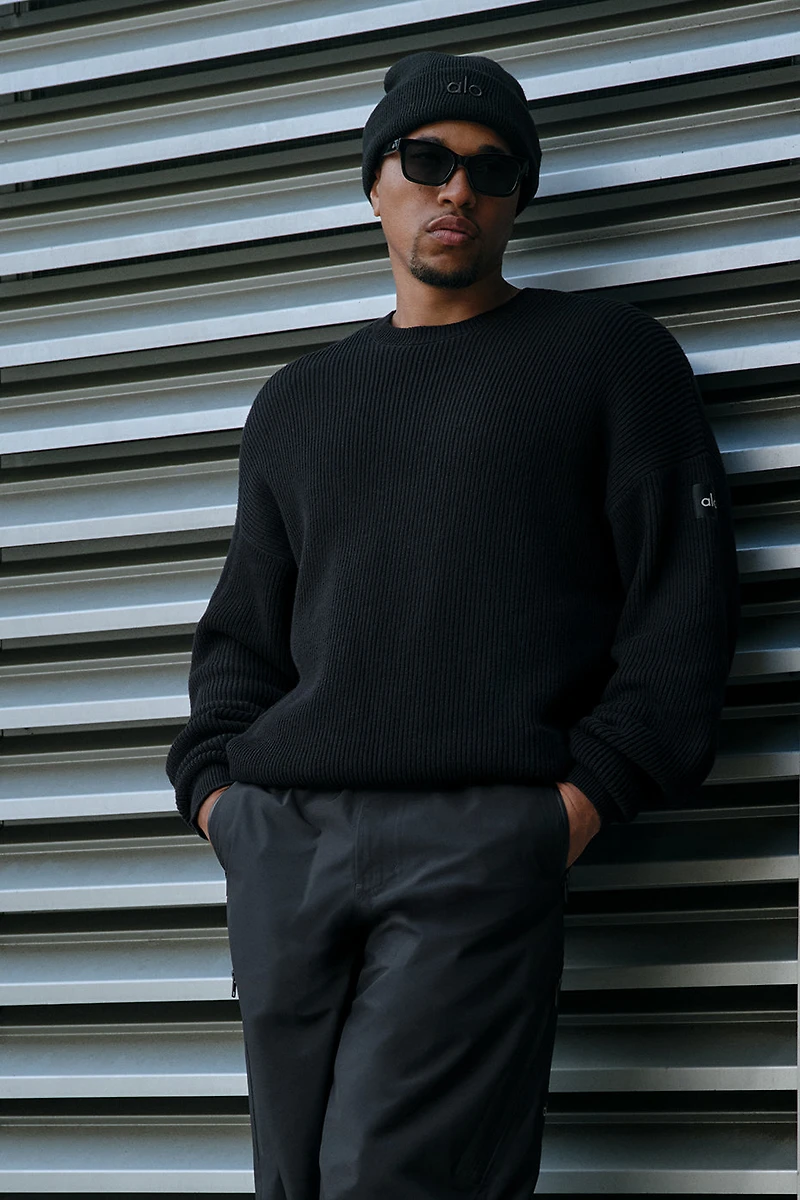 Domain Rib Knit Crew Sweater