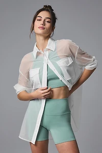 Sheer Effusion Button Down Long Sleeve