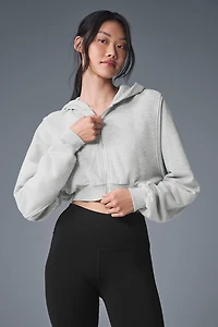 Sweet Escape Zip Up Hoodie - Athletic Heather Grey