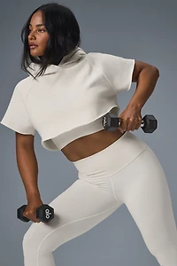 Cropped The Air Short Sleeve Hoodie - Ivory