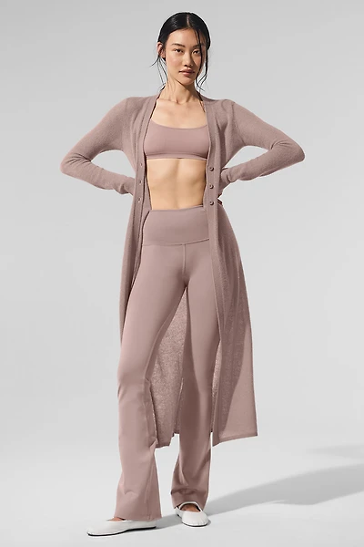 Sheer Cashmere Long Cardigan - Taupe