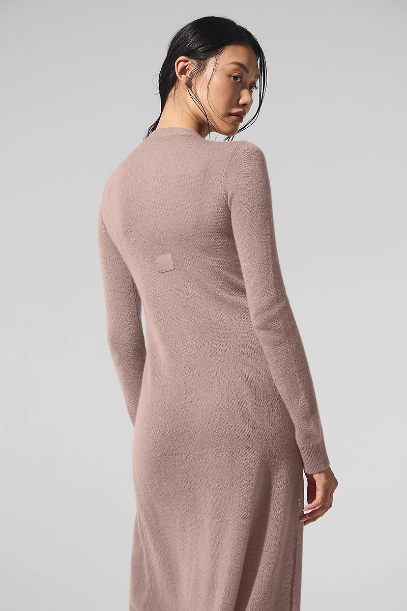 Sheer Cashmere Long Cardigan - Taupe