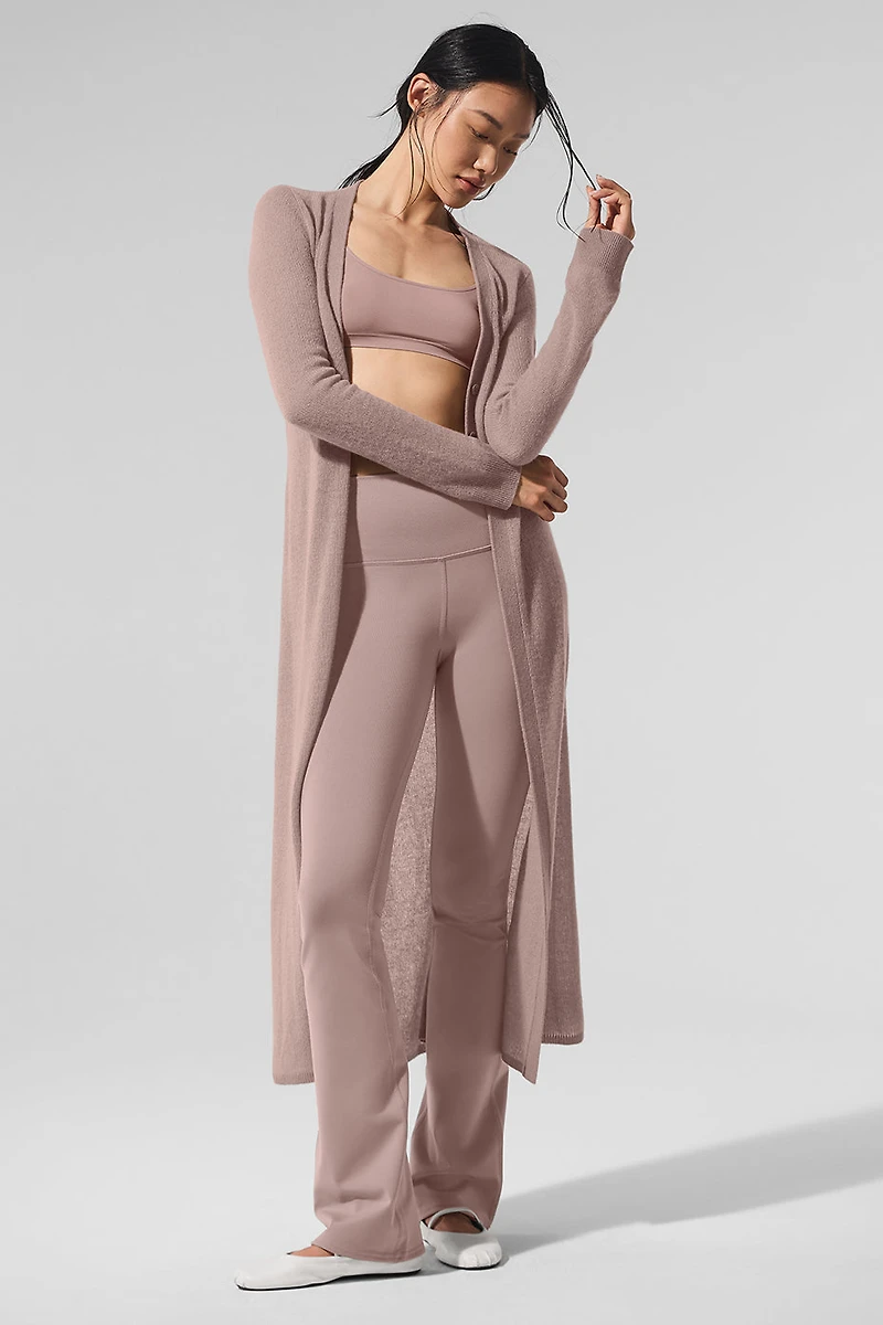 Sheer Cashmere Long Cardigan - Taupe
