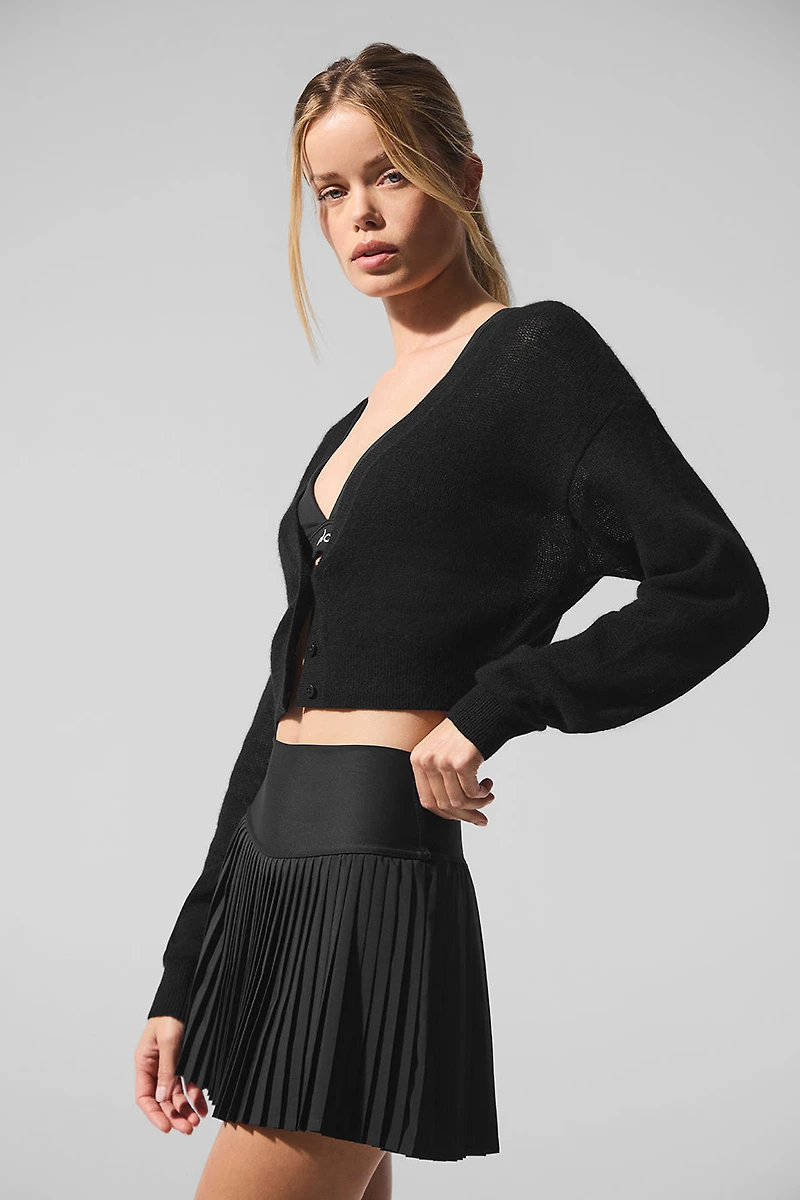 Sheer Cashmere Cropped Cardigan