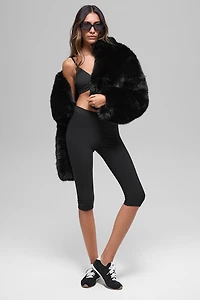 Opulent Faux Fur Cropped Jacket