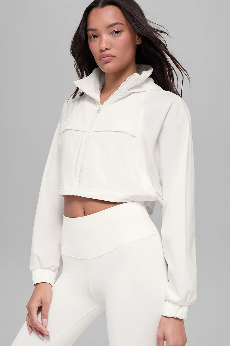 Cropped Playmaker Jacket - Ivory