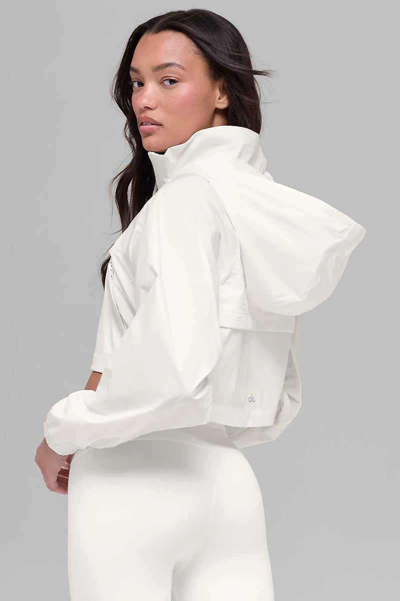 Cropped Playmaker Jacket - Ivory