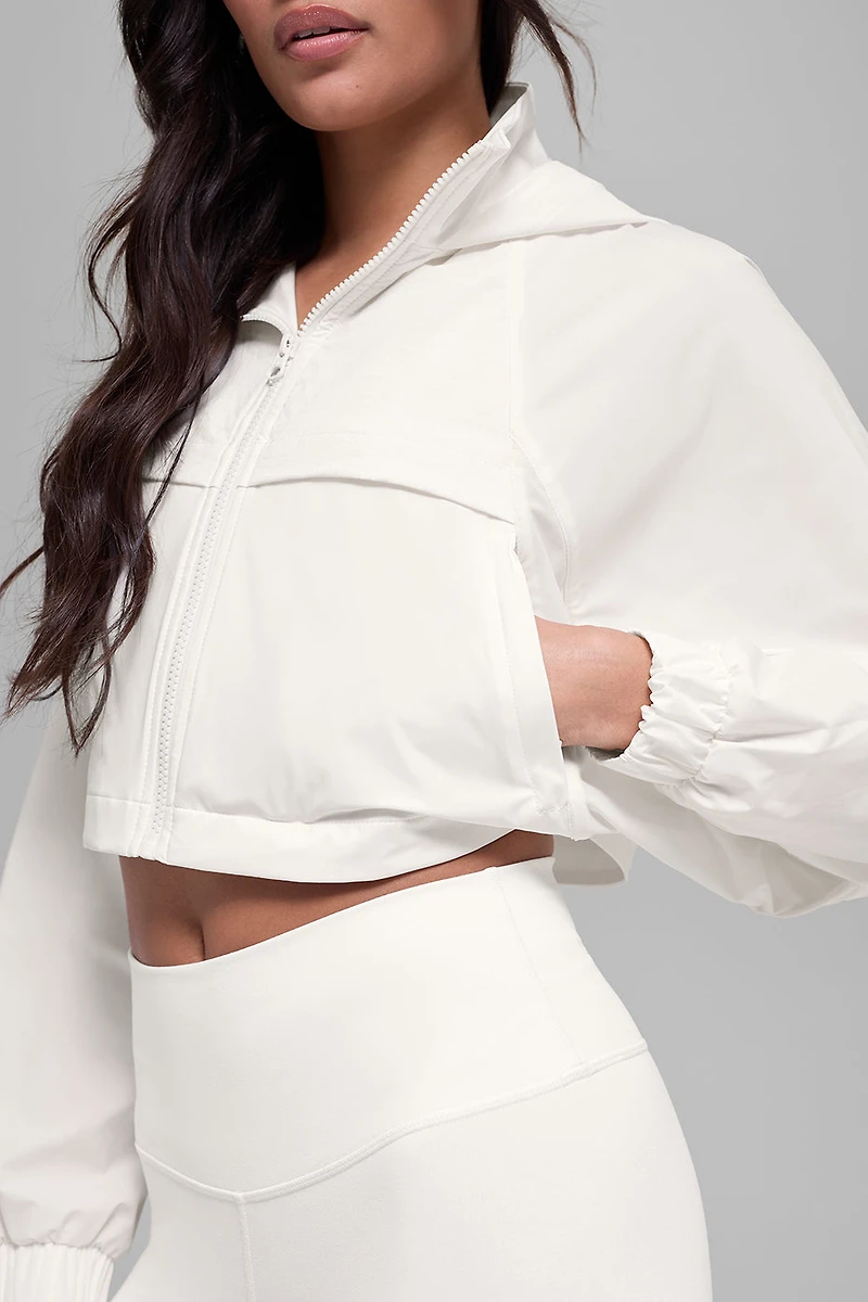 Cropped Playmaker Jacket - Ivory