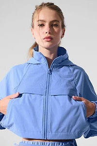 Cropped Playmaker Jacket - Crystal Clear Blue