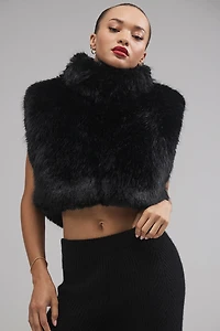 Opulent Faux Fur Cropped Vest