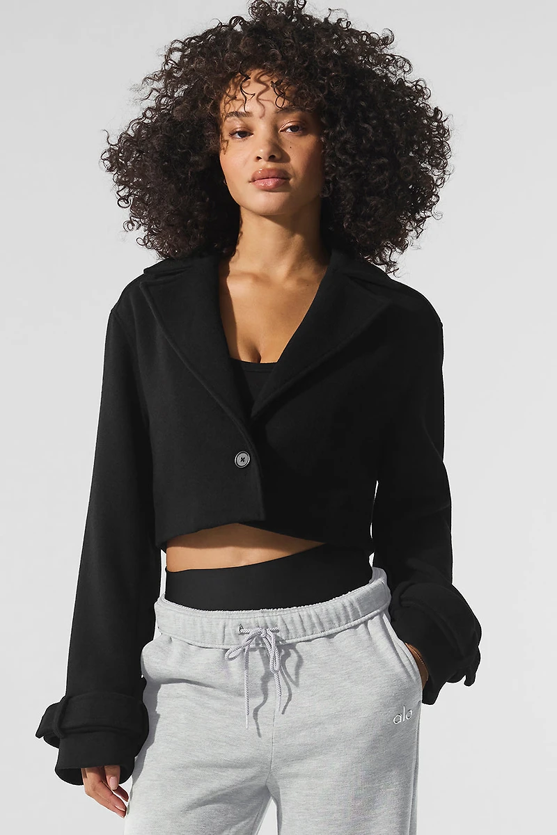 Wool Cropped Metro Trench