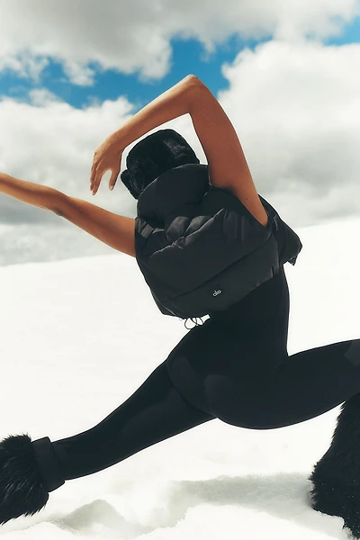 Cropped Gold Rush Puffer Vest