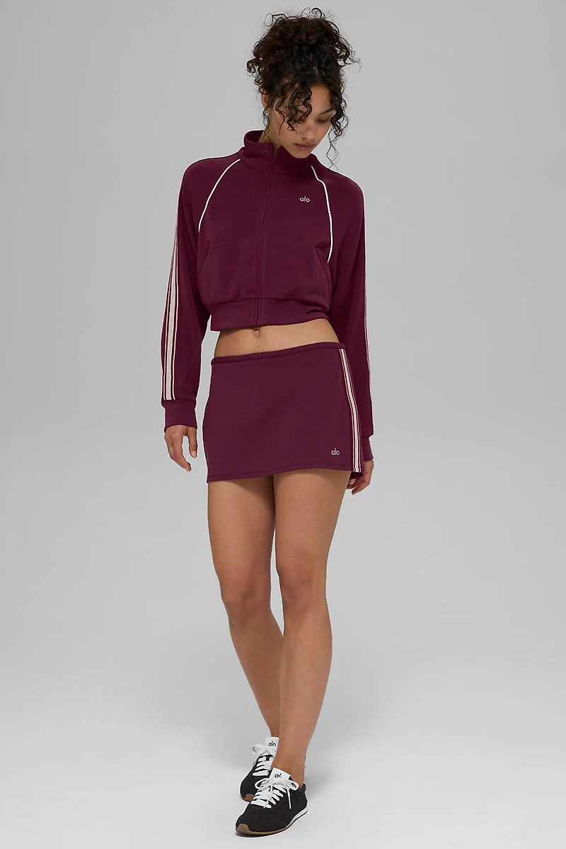 Track Star Full Zip Jacket - Burgundy