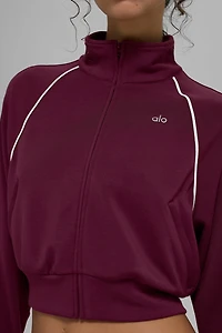 Track Star Full Zip Jacket - Burgundy