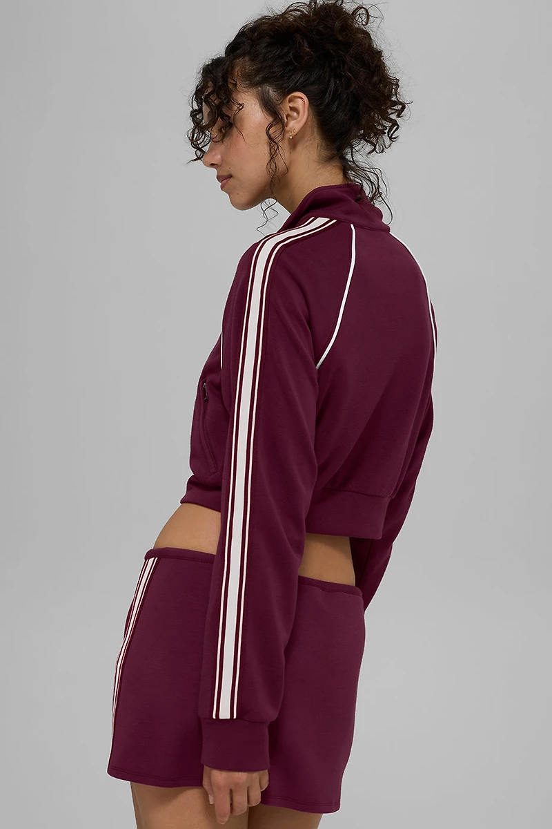 Track Star Full Zip Jacket - Burgundy