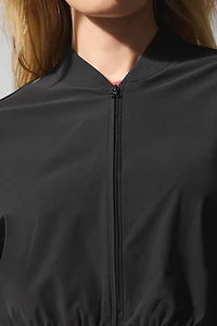Cropped Breezy Full-Zip Cover Up