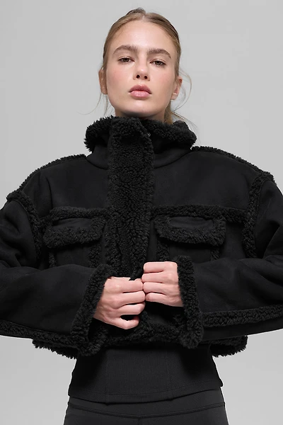 Faux Shearling Snowfall Cropped Jacket