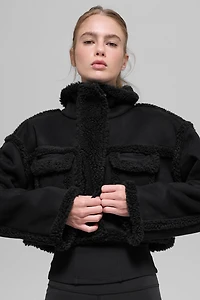 Faux Shearling Snowfall Cropped Jacket