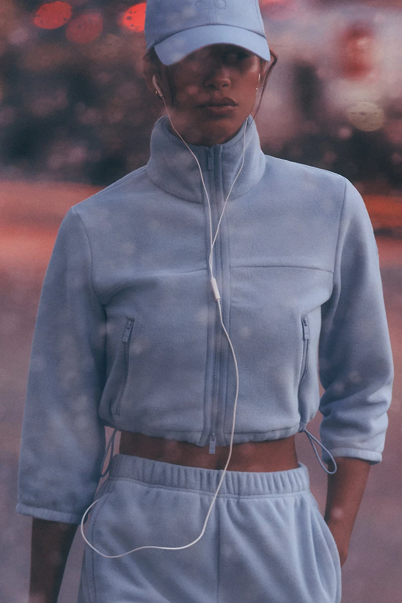 Polar Fleece Retreat Cropped Jacket - Winter Frost