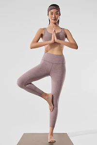 Alosoft High-Waist 7/8 Highlight Legging - Dark Pink Quartz Heather