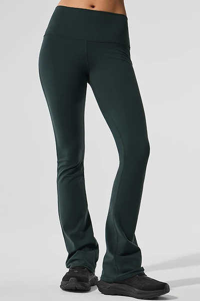 Airbrush High-Waist Bootcut Legging - Charcoal Green