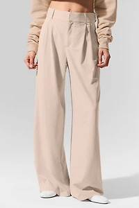 High-Waist Dreamscape Trouser (Long) - Macadamia