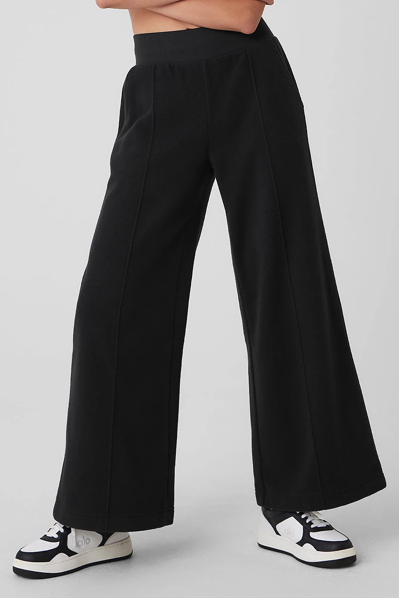 Polar Fleece High-Waist Snowdrift Wide Leg Pant