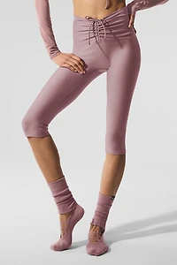 Airlift Mesh High-Waist Divine Capri - Smoky Quartz