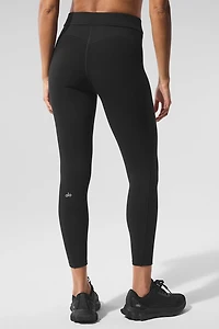 Alosoft High-Waist 7/8 Relay Legging - Black/White