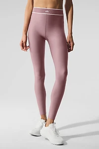 Airlift High-Waist Alignment Legging - Smoky Quartz/White